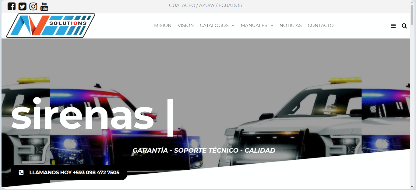 Captura de AV Solutions - Desarrollado por Código Cero