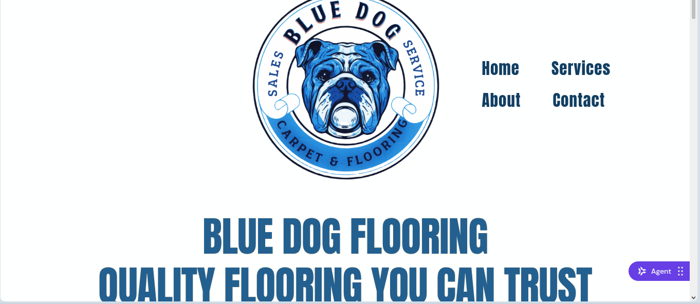 Captura de Blue Dog Flooring - Desarrollado por Código Cero