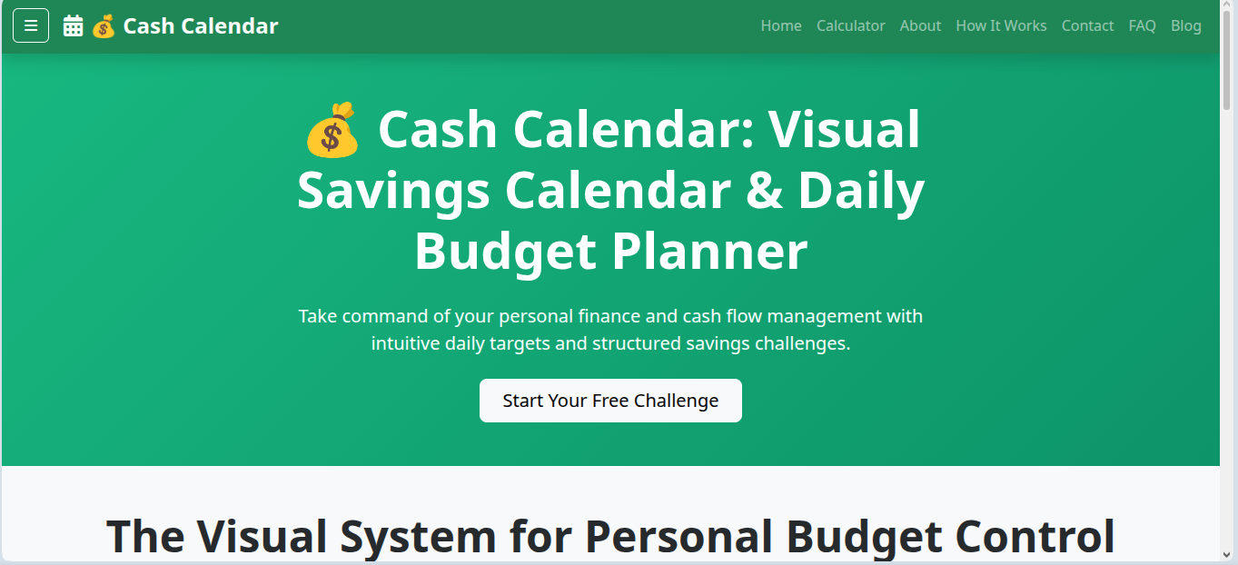 Cash Calendar